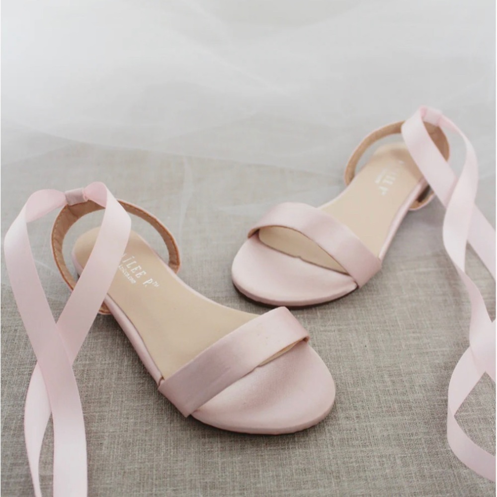 Flat Lace Up Ballet Sandals